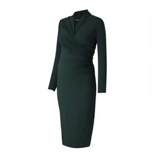 Isabella Oliver Balcombe Maternity Dress Dark Green